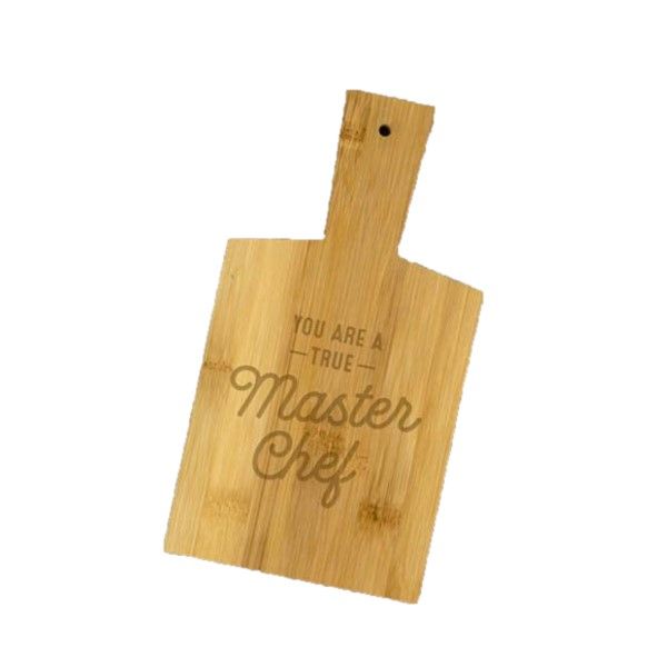 Bamboo Serving Board - True MasterChef, a stylish, eco-friendly platter for cheese and charcuterie, perfect for entertaining.