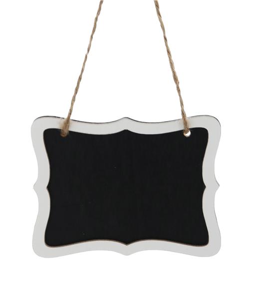 Elegant 8x6CM blackboard with a white border, perfect for weddings and home decor, ideal for displaying messages.