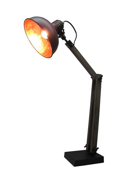Stylish desk lamp with a foldable wooden arm, perfect for adding character to any living space.