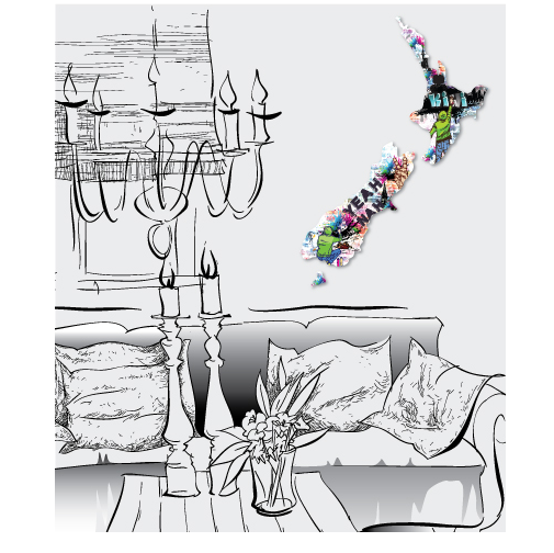 Kiwiana-inspired large graffiti wall art in ACM, 900mm high, adds fun and character to any room.