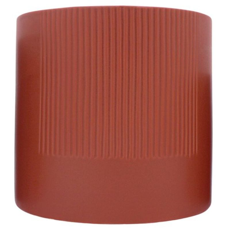 Set of 2 Zambezi planters in Tabasco color, each measuring 17x17 inches, perfect for stylish plant display.