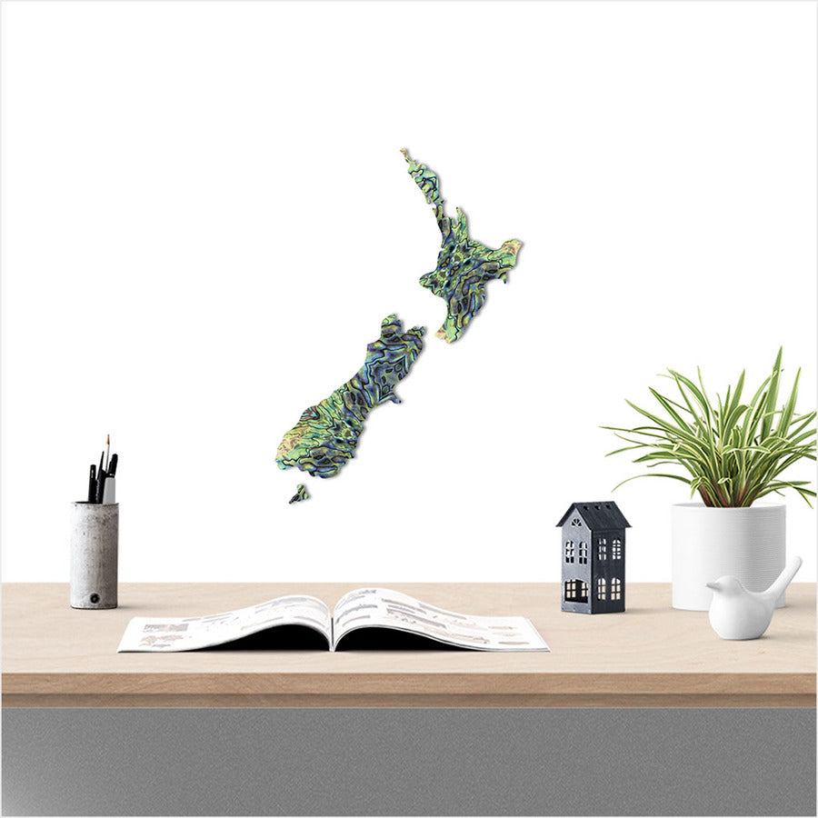 Vibrant NZ Paua Wall Art, 550mm high, crafted from durable Aluminium Composite, perfect for adding coastal charm to any space.
