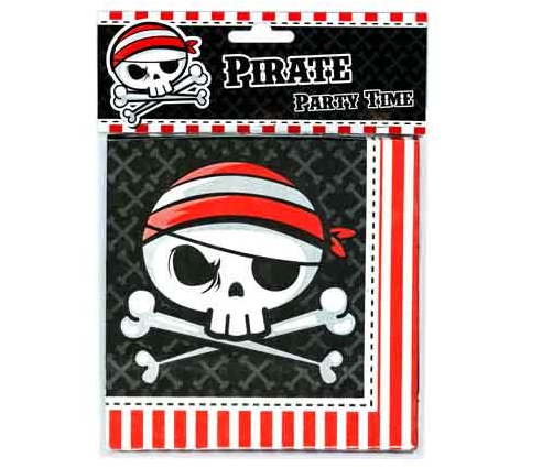 Colorful pirate-themed birthday napkins, 90 total, perfect for adding fun to any party celebration.