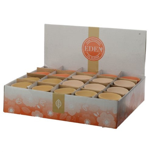 Ceramic oil burner with embossed triangle pattern, perfect for aromatherapy, fits 7.5cm high and sold in a box of 20.