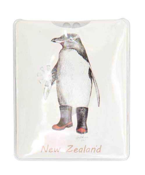 Compact Penguin Pete bag torch, 9 x 7 cm, stylish design for illuminating bags and finding essentials in the dark.