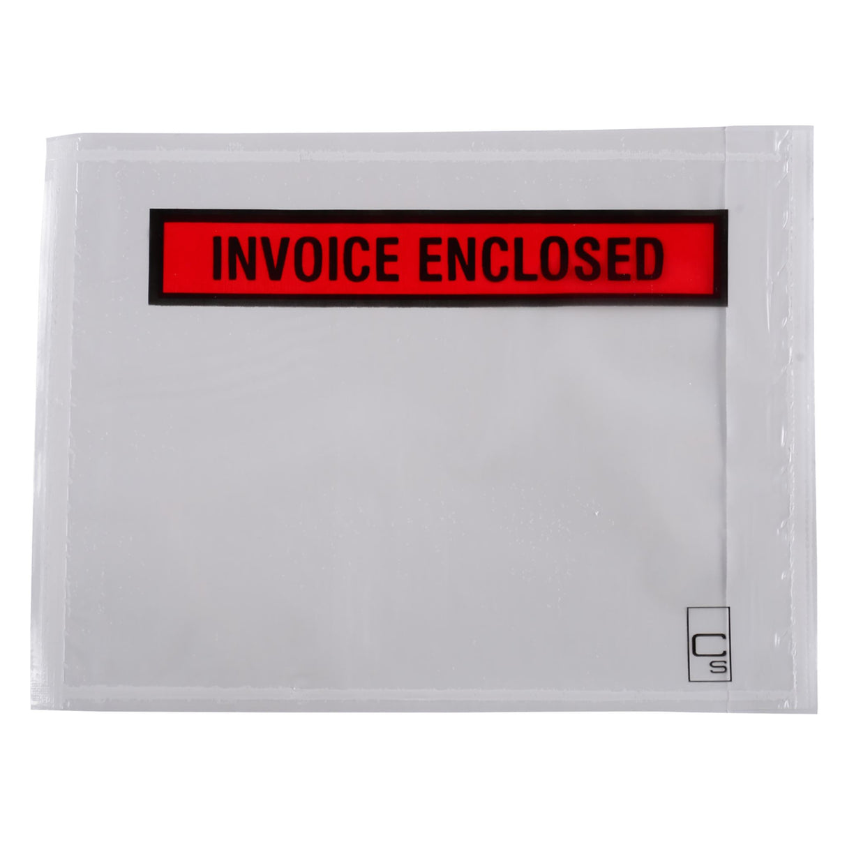Cumberland Packaging Envelope with 'Invoice Enclosed' print, designed for secure document transport, 155x115mm, box of 100.