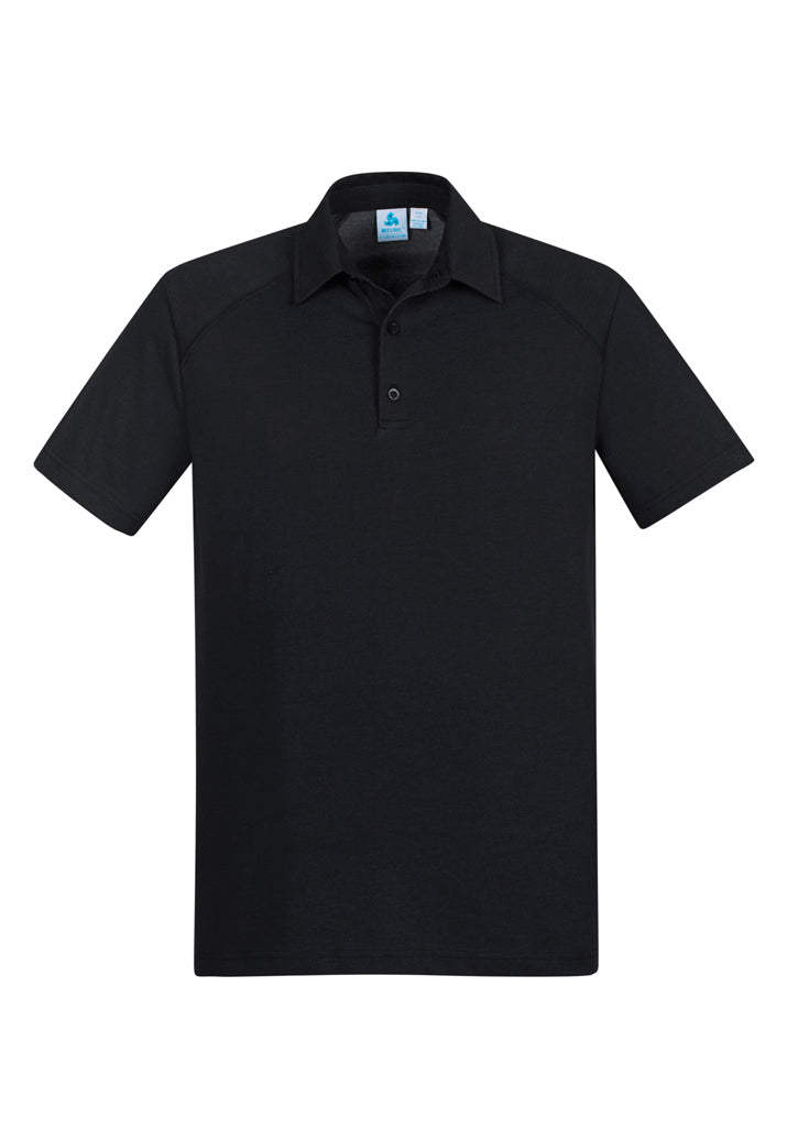 Black Byron Mens Polo in 2XL, featuring a modern collar, button placket, and loose pocket for stylish comfort.