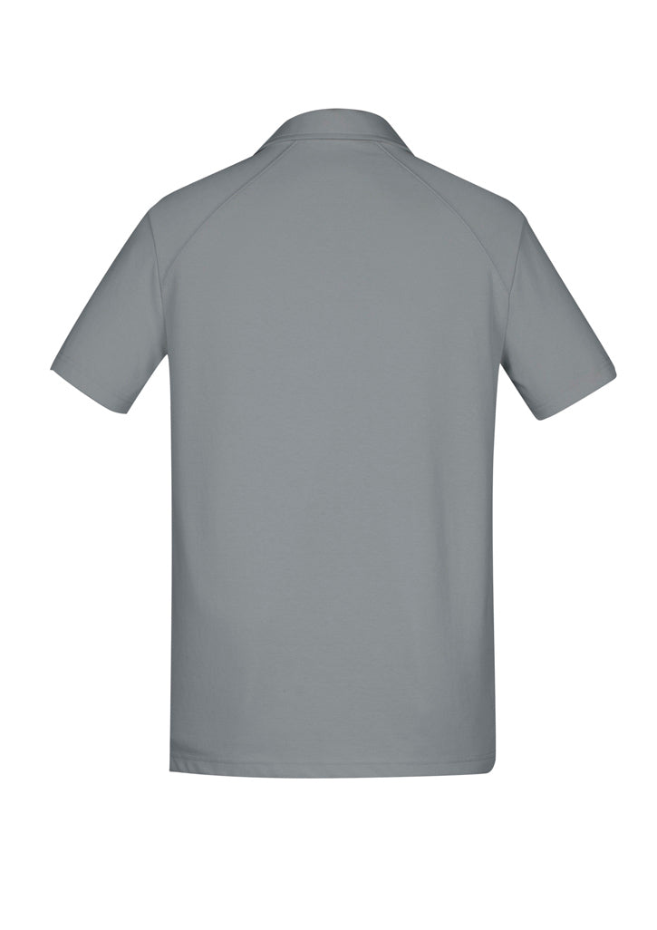 Byron Men's Silver Polo in size S, featuring a modern collar, button placket, and a practical pocket for casual elegance.