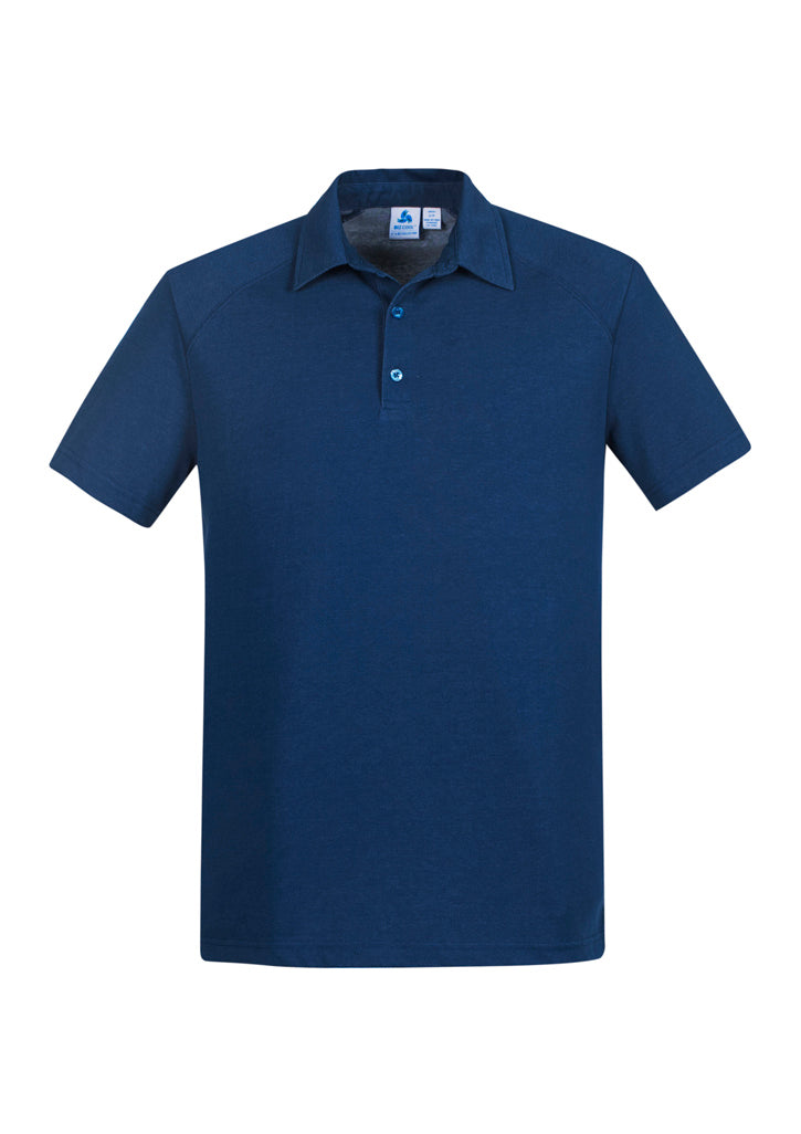 Steel Blue Byron Men's Polo in 3XL, featuring a modern collar, button placket, and convenient pocket for style and comfort.