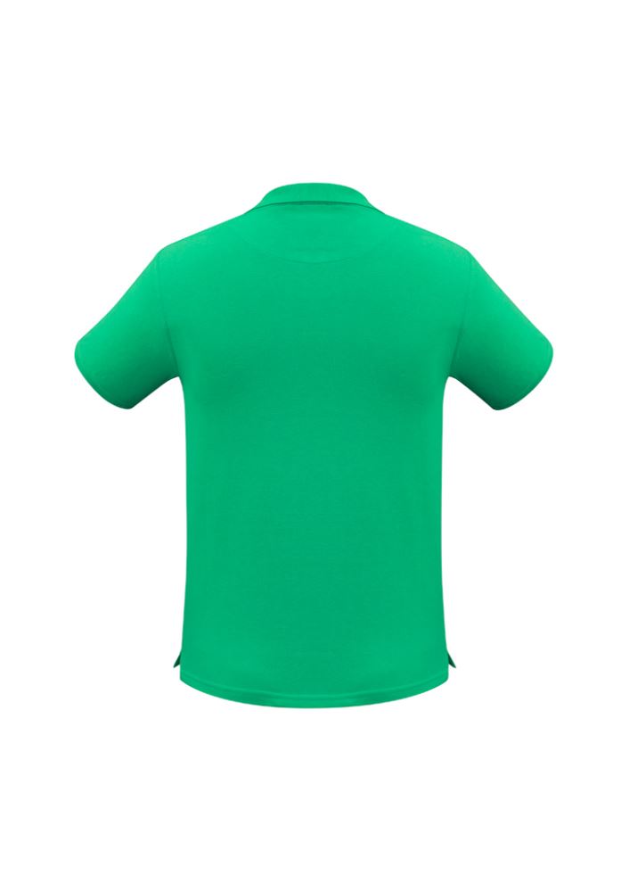 Mens neon green polo shirt in size 3XL with button placket, breathable fabric, and practical pocket for comfort and style.