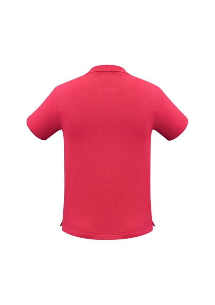 Men's Red Neon Polo from Biz Collection, featuring knitted collar, button placket, and breathable fabric blend for comfort.