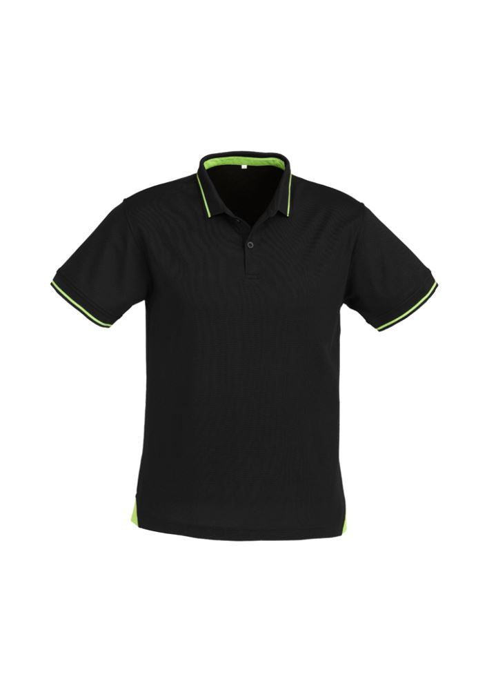 Men's Jet Polo in Black/Bright Green, Size 3XL, featuring breathable fabric, stylish design, and practical pocket for convenience.