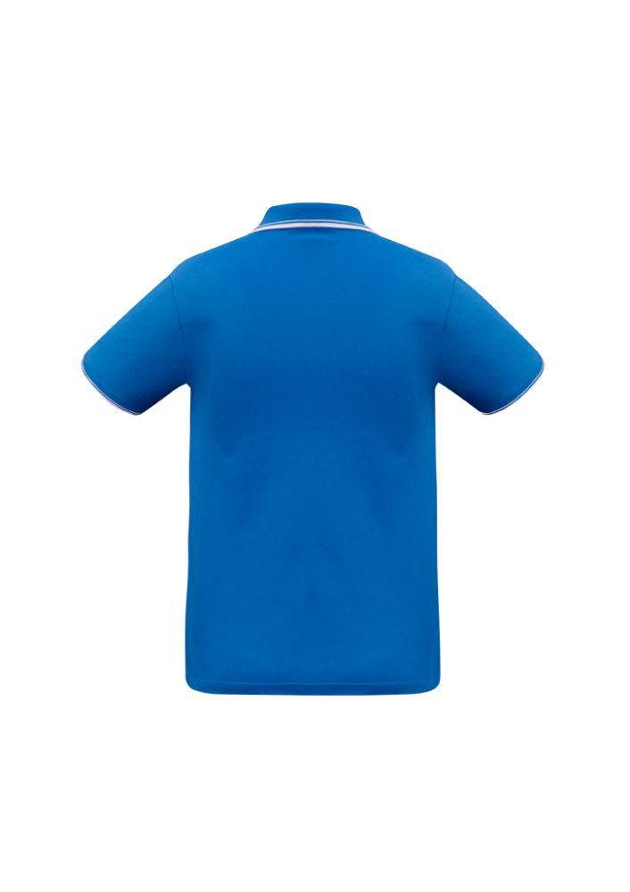 Mens Cambridge Polo in Royal/White with stylish twin stripe collar, 5XL size, ideal for comfort and UV protection.