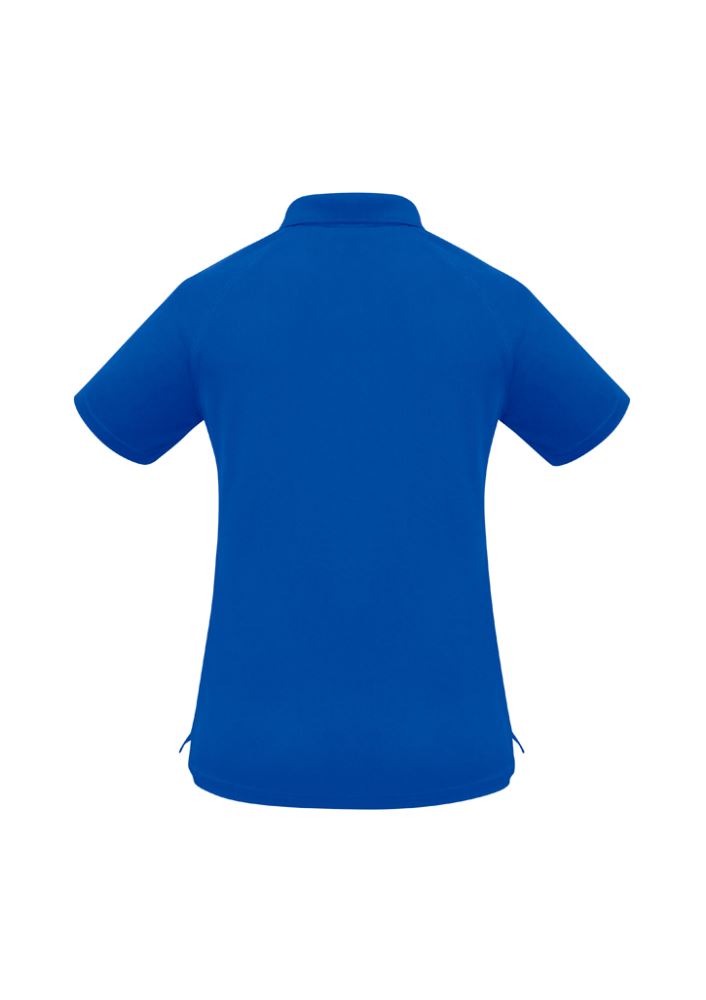 Ladies Sprint Polo in Royal, size 14, featuring breathable fabric, UPF protection, and stylish design for active women.