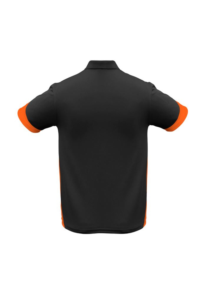 Men's Talon Polo in Black/Orange, 3XL, lightweight, breathable fabric with sun protection and stylish design. Perfect for casual wear.