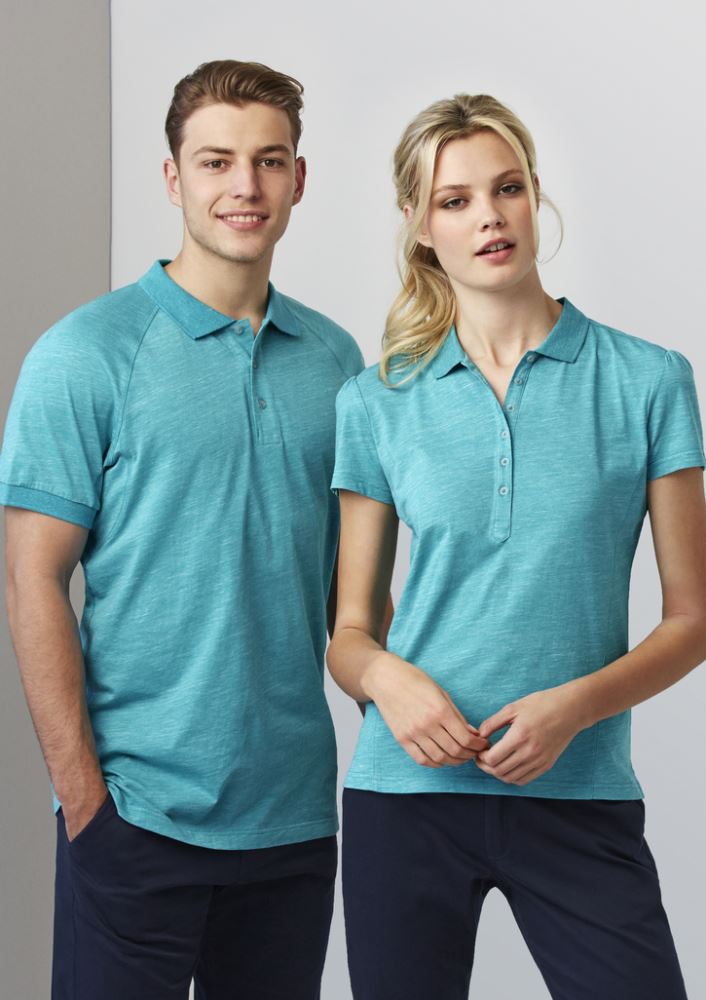 Men's Coast Polo in Midnight Blue, 2XL, featuring a breathable cotton knit, stylish raglan sleeves, and sun protection.