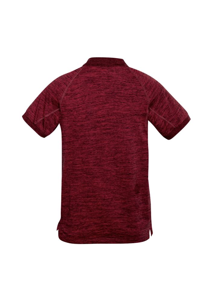 Men's Coast Polo in Vintage Red, Size S, featuring raglan sleeves, breathable cotton fabric, and stylish knitted collar.