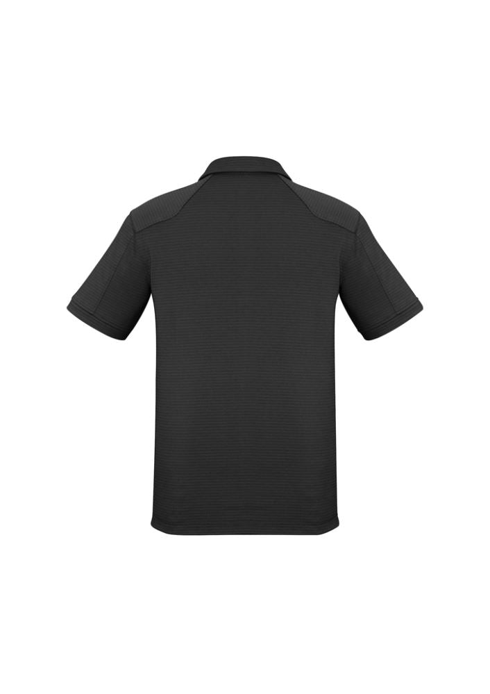 Men's black Profile Polo from Biz Collection in size S, featuring breathable fabric, stylish stitching, and a functional pocket.