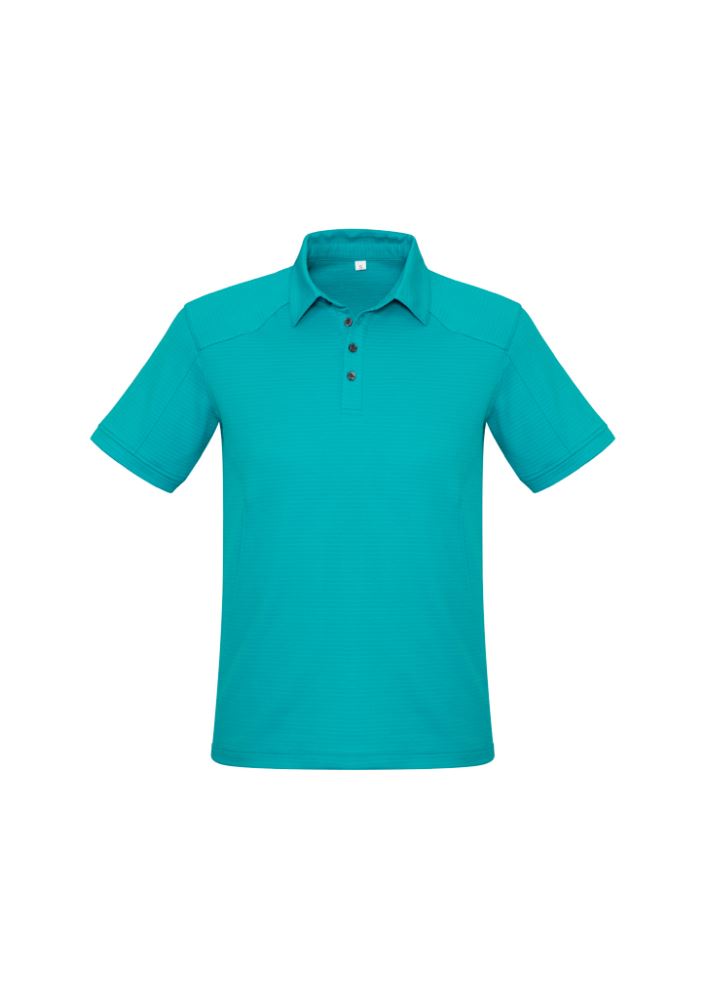 Men's Teal Profile Polo from Biz Collection, featuring breathable BIZ COOL™ fabric, UPF protection, and a stylish, durable design.