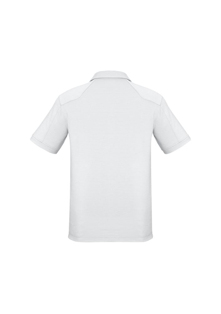 Men's Profile Polo in white, Size L, featuring breathable fabric, UPF protection, and stylish design for casual occasions.