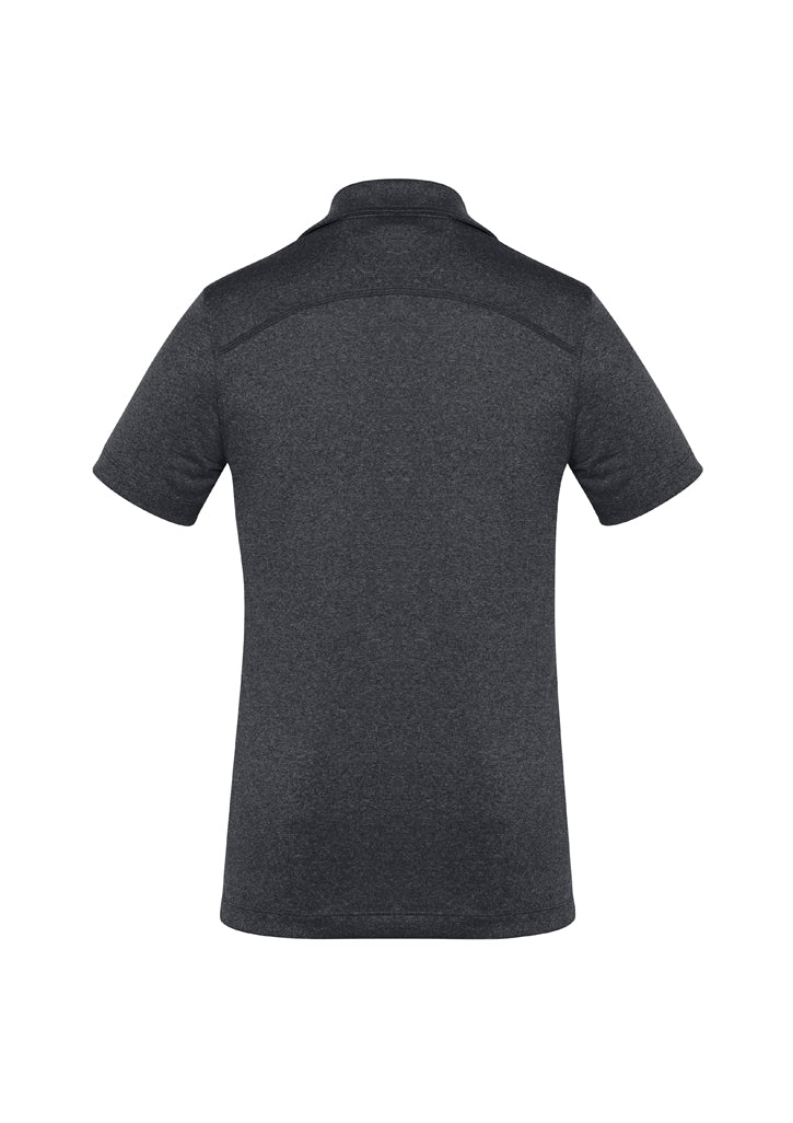 Ladies Aero Polo in Charcoal, Size 16, featuring lightweight, breathable fabric and stylish heathered marle design.