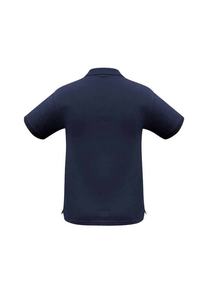 Men's Oceana Polo in Navy, Size 3XL, featuring soft pique knit, knitted collar, 3-button placket, and practical side splits.