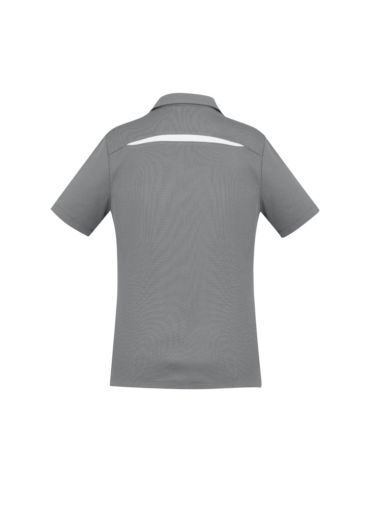Ladies Sonar Polo in Silver/White, Size 20, featuring breathable fabric, modern design, and excellent UV protection.