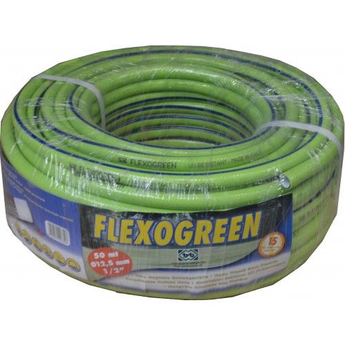 PVC gardening hose, 12mm x 50M, durable, flexible, tangle-resistant, UV-resistant, ideal for various outdoor watering tasks.