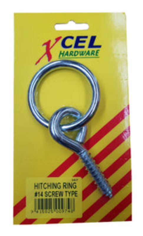 Durable screw-type hitching ring with 91mm screw eye, 50mm diameter, ideal for trailers and equipment stabilization.