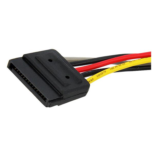 15cm SATA Power Y Splitter Cable Adapter with one male to two female connectors for added drive power and efficiency.