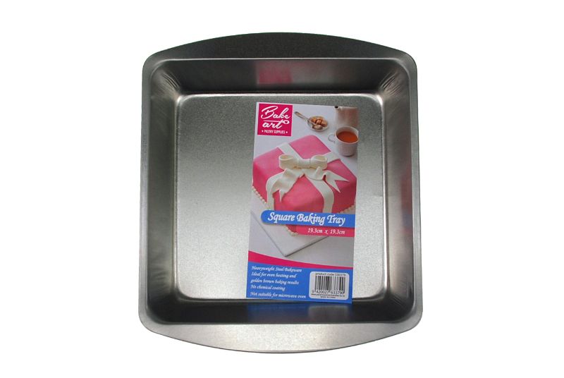 Square cake pan set of 36, 24cm size, perfect for baking, roasting, and meal prep with non-stick surface for easy cleanup.