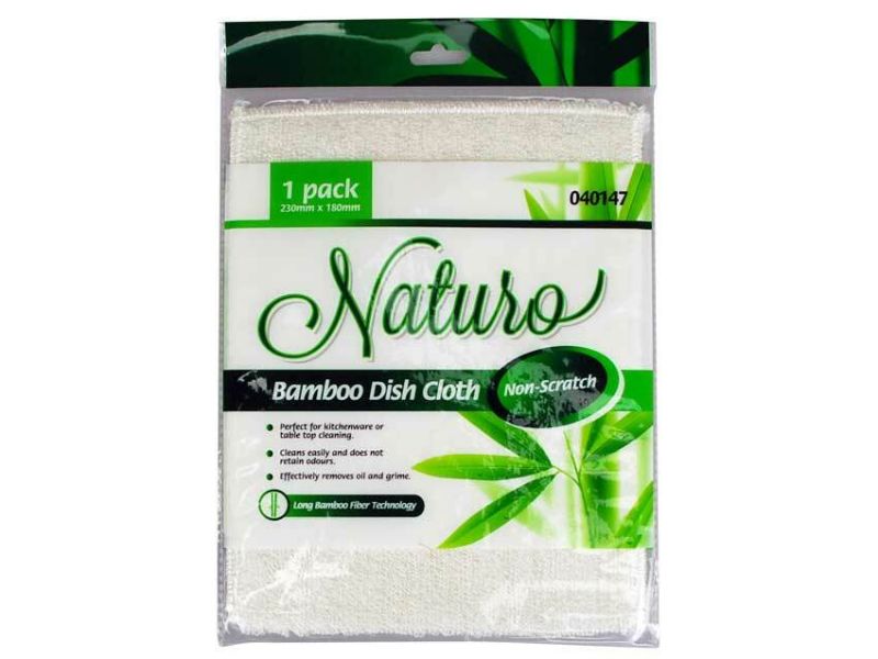 Eco-friendly Bamboo Magic Dishcloths, 23cm, non-scratch, super absorbent, odor-free, set of 12 for versatile cleaning.