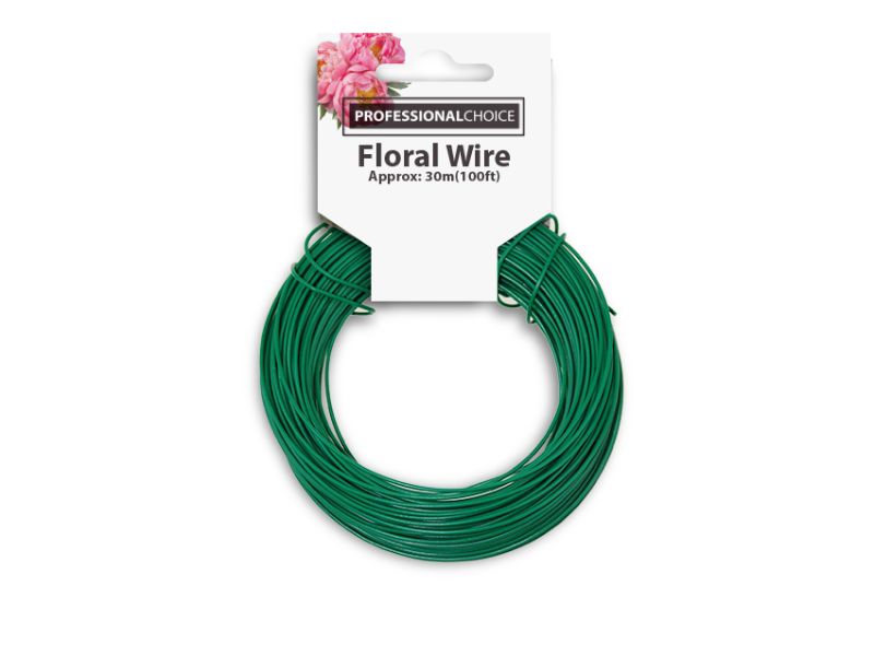 Versatile 30.48m floral wire set of 24, durable and flexible for crafting, arrangements, and wreaths; perfect for all occasions.