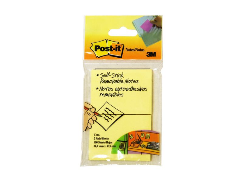 Image of 3M Post It Sticky Note Pads, 34.9mm, in bulk with 12 packs, ideal for reminders and organization.
