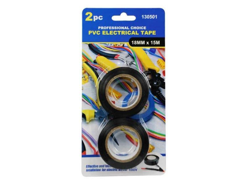 PVC Electrical Insulation Tape, 15m length, 18mm width, 24-pack for safe wiring repairs and insulation, durable and versatile.