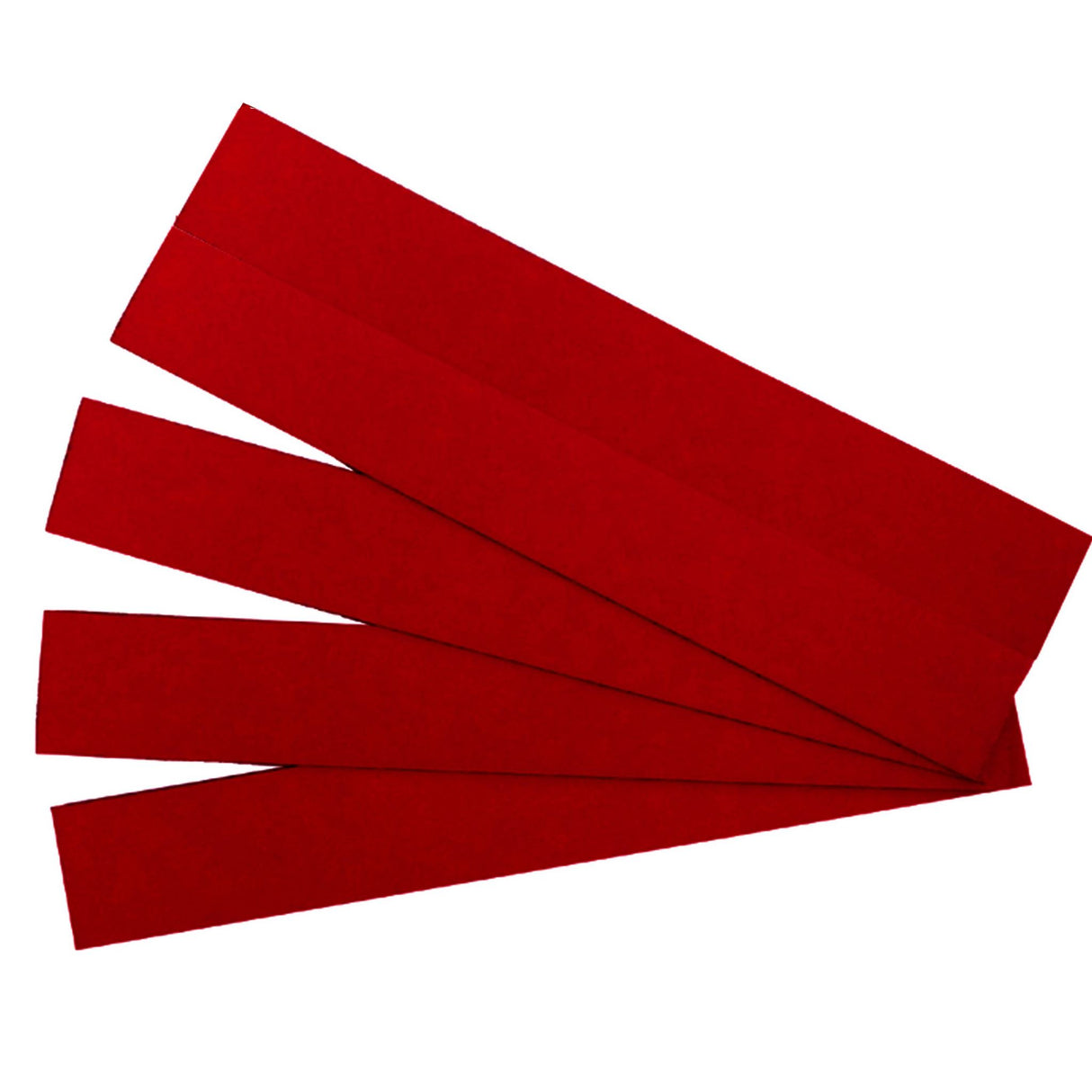 Bright red magnetic strips in a 25-pack for organizing documents on magnetic surfaces, rewritable and reusable for convenience.