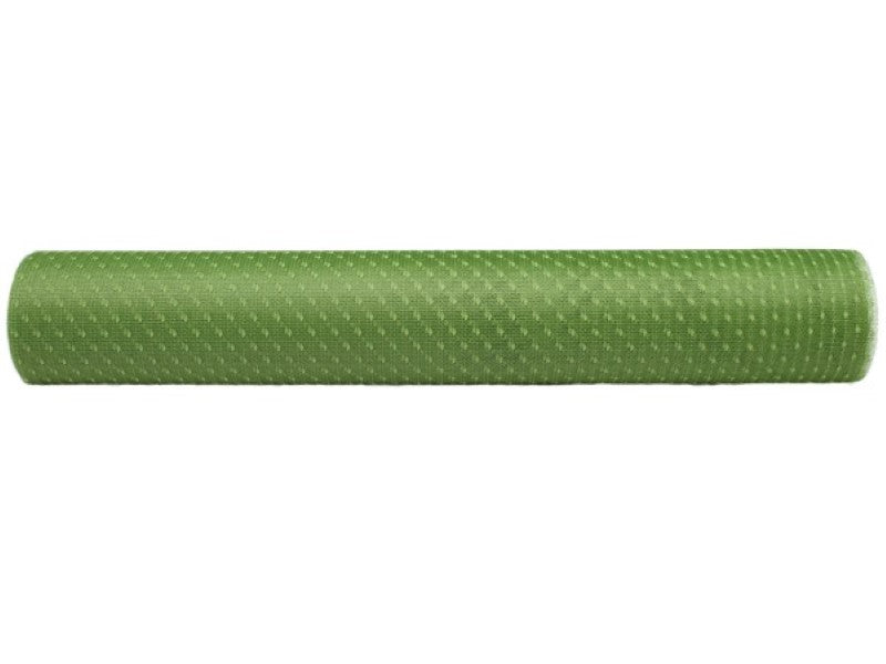 Eco-friendly avocado mesh wrap, 50cm x 20m, with unique dot design, perfect for stylish gift wrapping and DIY projects.