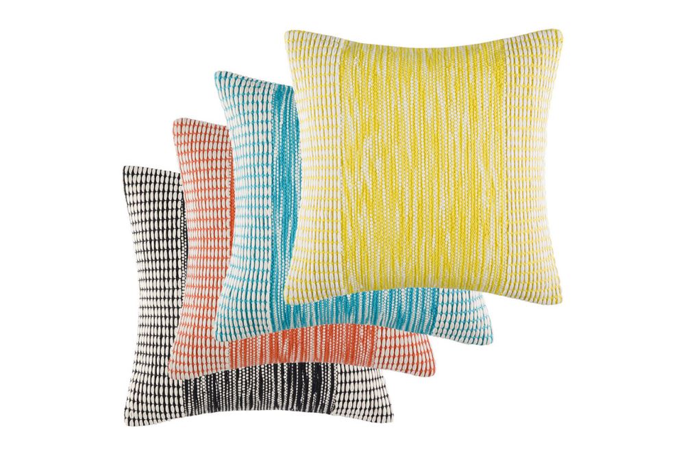 Teal 50x50cm KAS Rico cushion adds style to bedding or couches with its vibrant color and character.