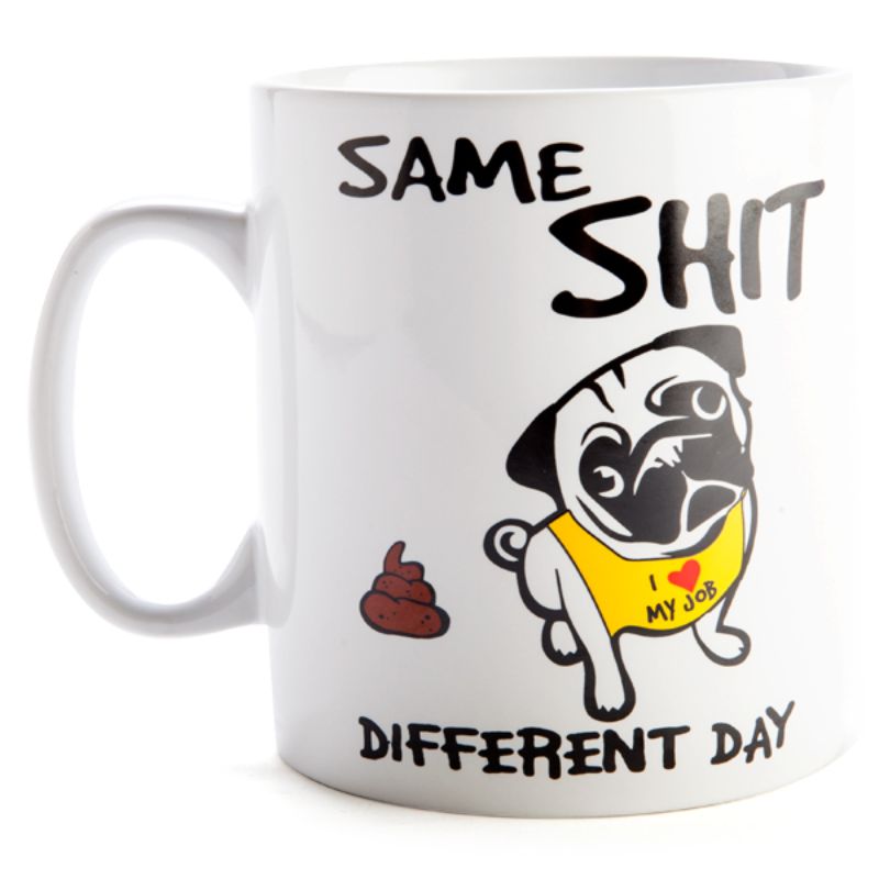 Coffee Mug - Same Shit Different Day Pug Giant (12.5cm)