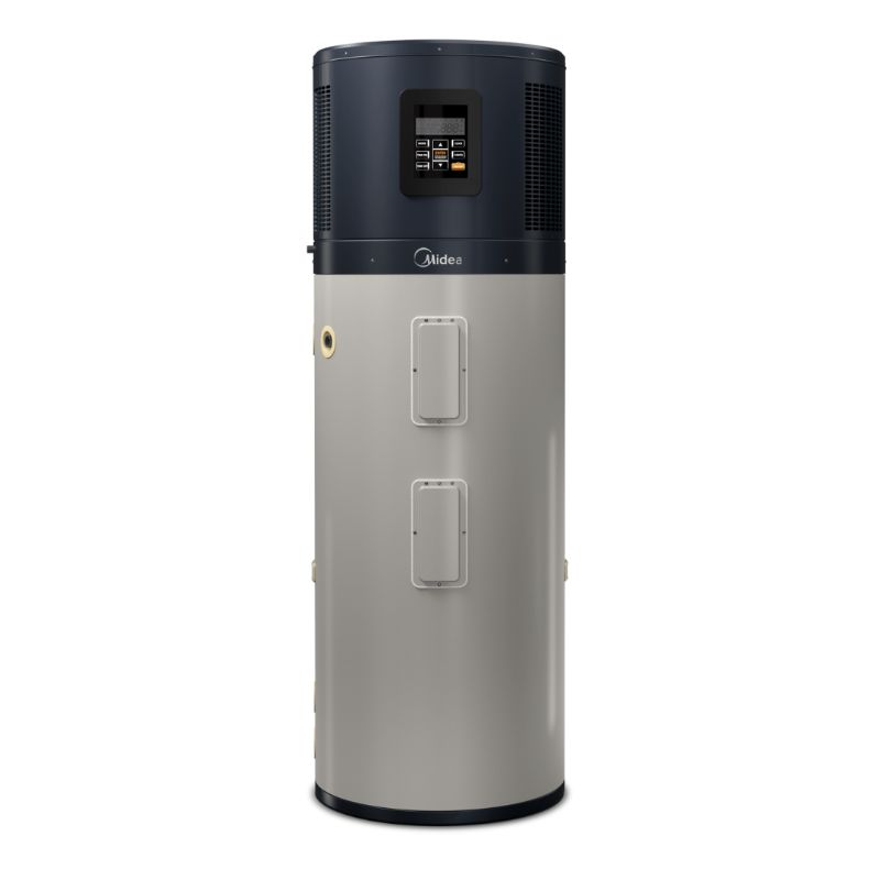 Midea 280L Heat Pump Water Heater, energy-efficient with 3 modes, 400% efficiency, and built-in safety protections.