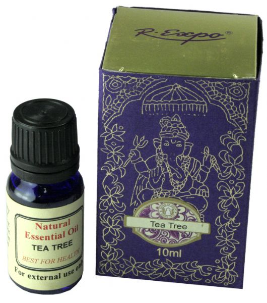 Tea Tree Essential Oil 10ml bottle, known for its antiseptic properties, perfect for skincare and aromatherapy.