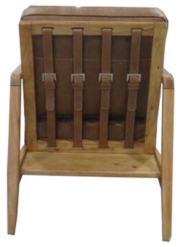 Leather Chair - Finn Chair - Columbia Brown / Oak Frame