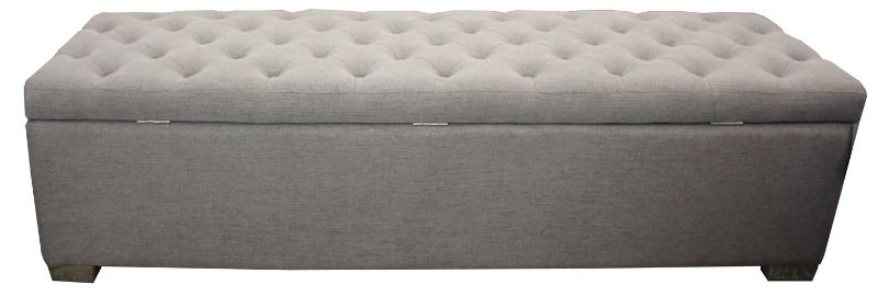 Blanket Box  Ottoman Lambton Linen  - Grey Linen