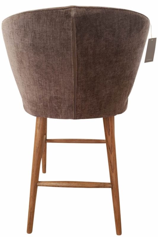 Barstool Venus Grey Chenille - Seat Height 65cm