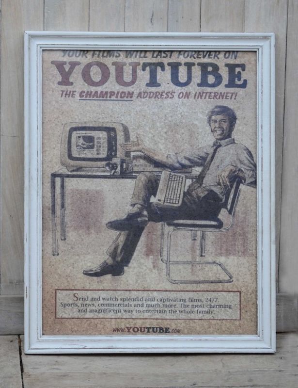 Vibrant YouTube Framed Art showcasing creative graphics, perfect for sparking conversations and enhancing modern home decor.