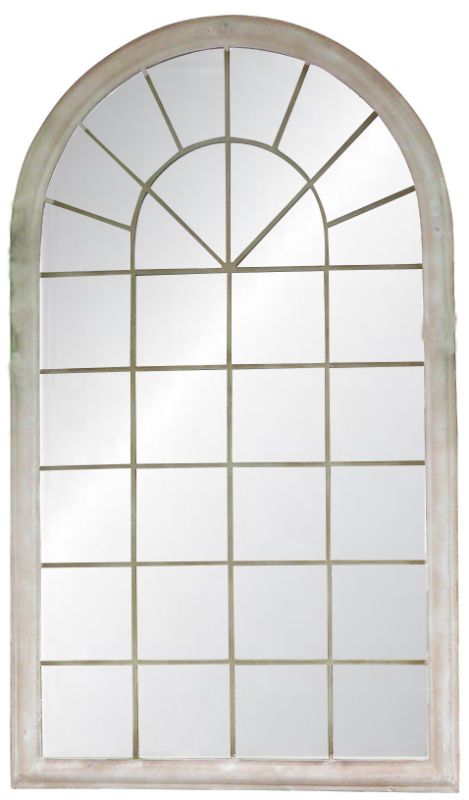 Outdoor Mirror - Antique White Finish (750 x 1310 x 40mm)