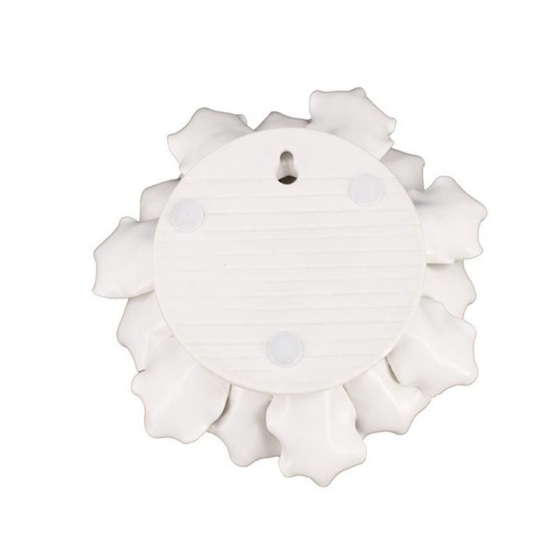 Handmade 15cm cream flower wall decor with textured petals, perfect for adding elegance to any space.