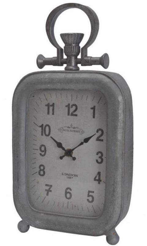Antique silver Old Town Mantle Clock (33cm) combines rustic charm and functionality, perfect for any home decor.