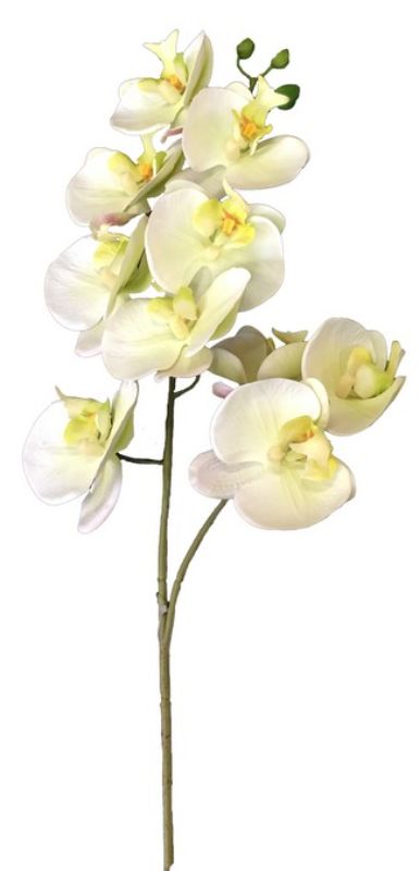 Lifelike light green orchid spray stem, 900mm tall, perfect for adding elegance and color to home or office decor.