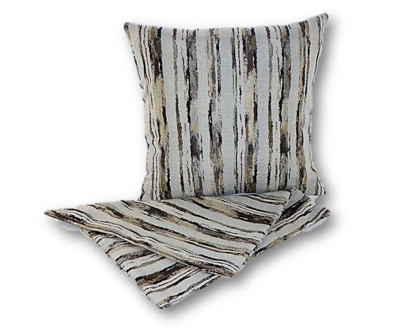 Cushion covers set with elegant ripple pattern in rich chocolate, ideal for stylish home decor upgrades.